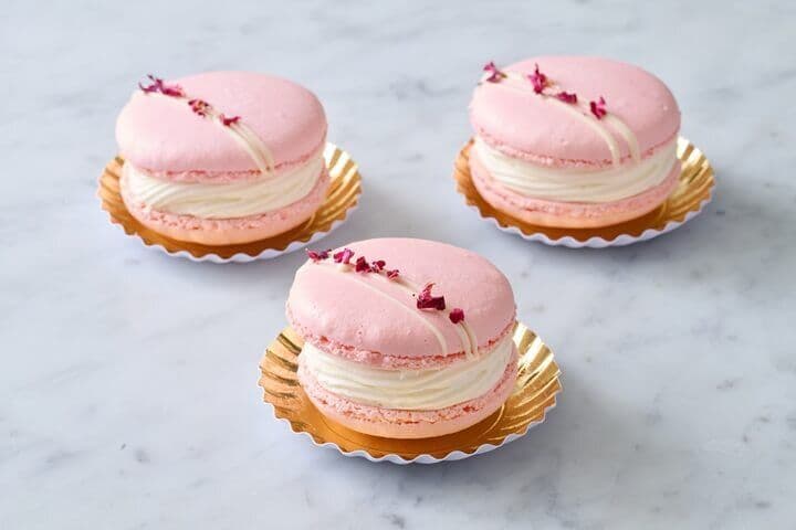 Porto's Strawberry Guava Rose Macaron