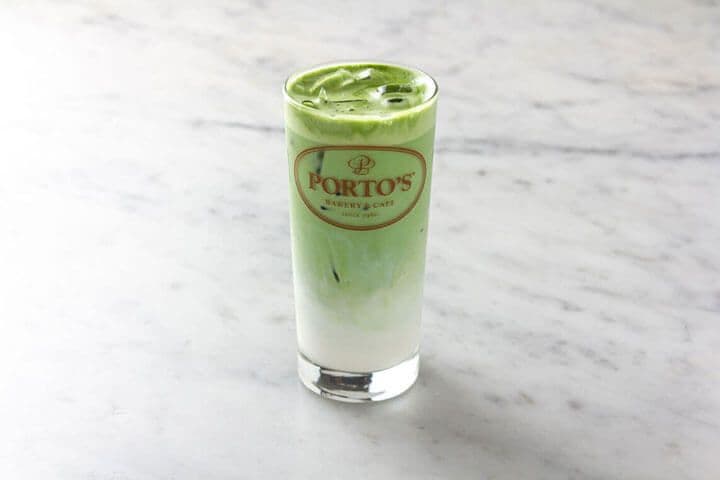 Porto's Iced Matcha Green Tea Latte